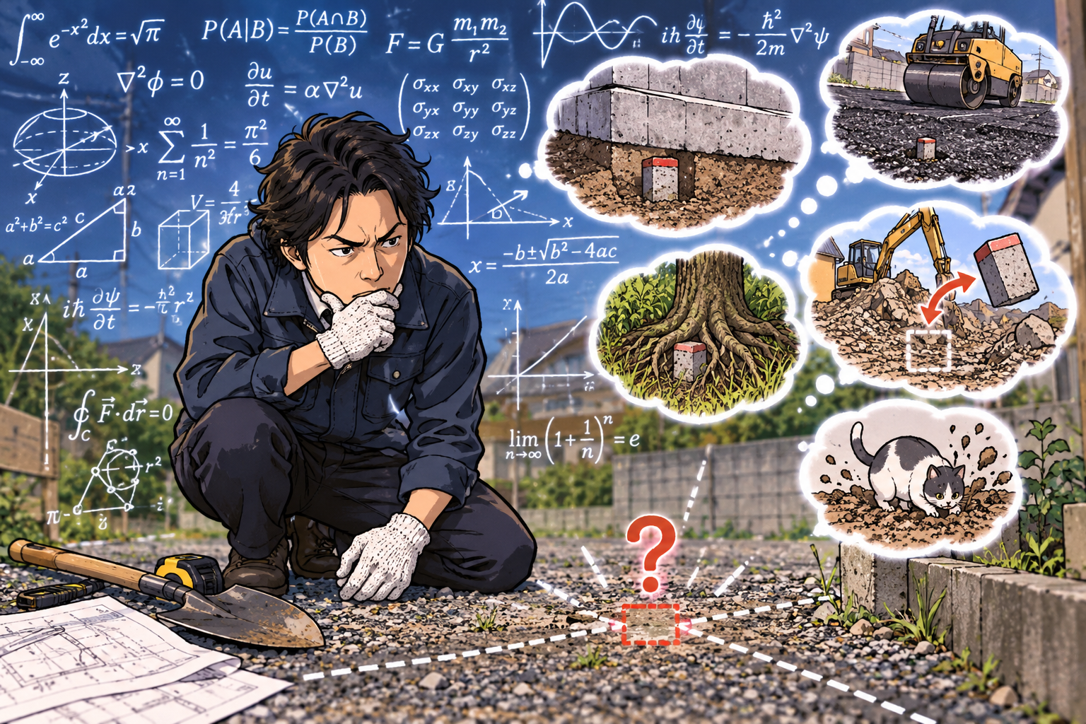 境界標が、ひとつ見つからない。
